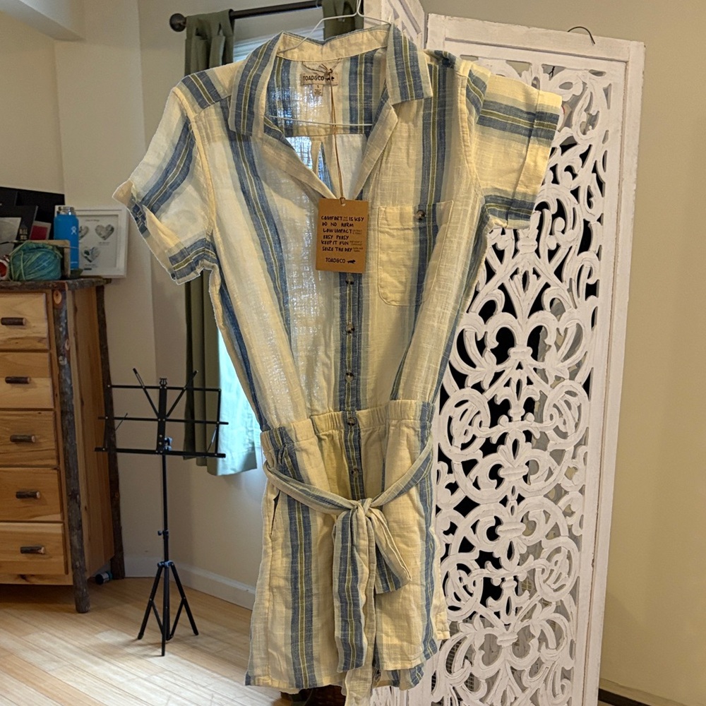 Toad&Co Blue and Green Striped Garment